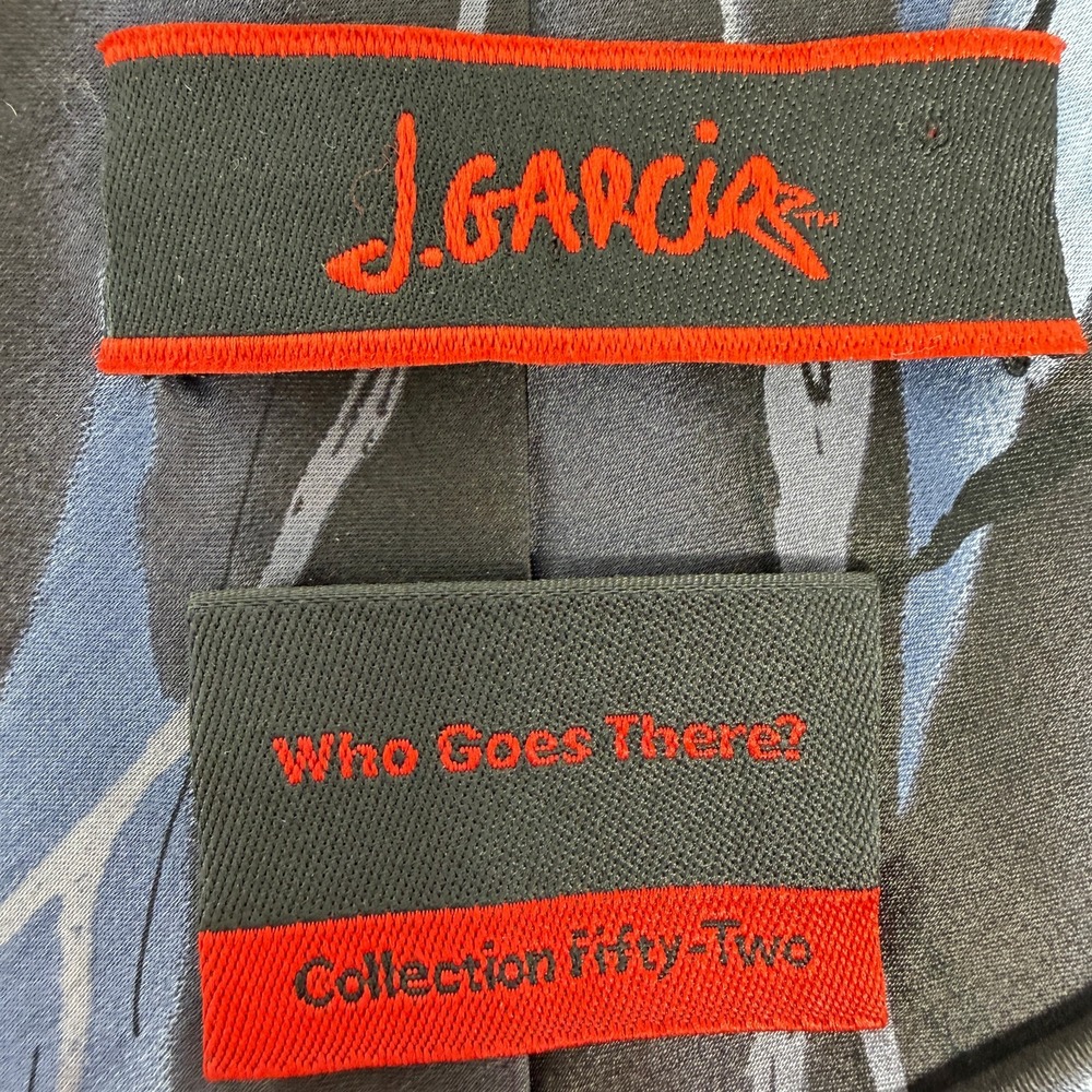 J Garcia Who Goes There Skeleton Art Necktie Multicolor 61.5x3.5 - Picture 2 of 6